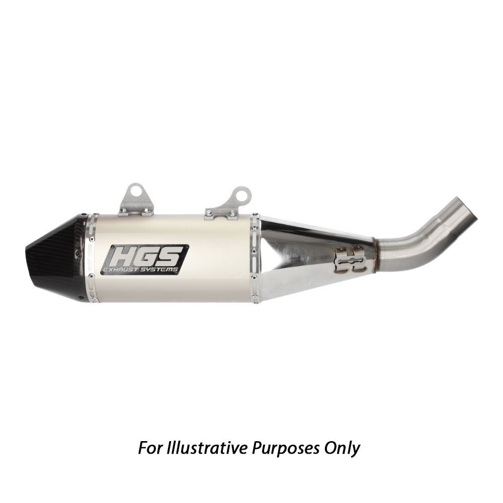 HGS Honda 4 Stroke Stainless Steel Carbon Silencer CRF 250 R 2025