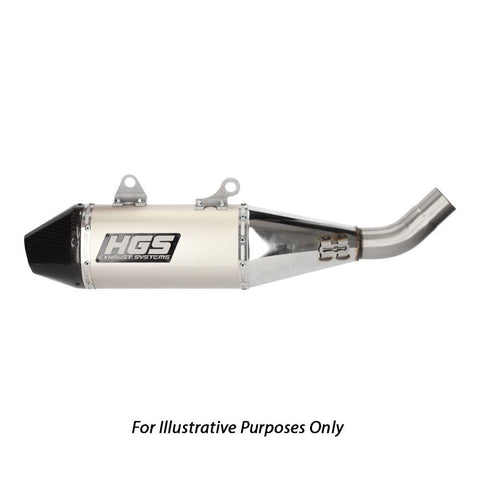 HGS Honda 4 Stroke Stainless Steel Carbon Silencer CRF 250 R 2025