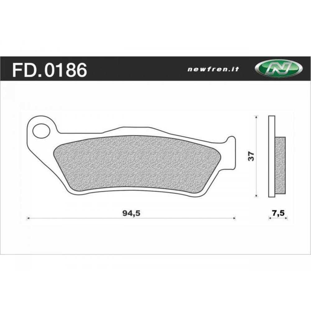 NEWFREN KTM / HUSQVARNA / HUSABERG / SHERCO ASSORTED FRONT OFF ROAD DIRT RACING SINTERED BRAKE PADS FD0186X01