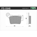 1-FD0348-X01 Brake Pads Dirt Race Sintered NEWFREN YAMAHA / KAWASAKI / SUZUKI / TM / SHERCO / BETA ASSORTED REAR OFF ROAD DIRT RACING