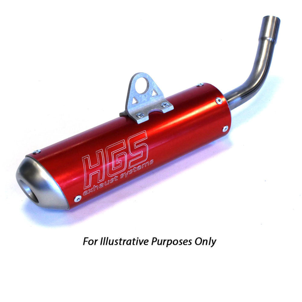 HGS Husqvarna Red 2 Stroke Round Silencer TE 150 I 2020-2024 (Enduro)