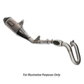 HGS Gas Gas Complete Stainless Steel Carbon Exhaust System MC 450 F 2021-2023 (XF-319-CCG)