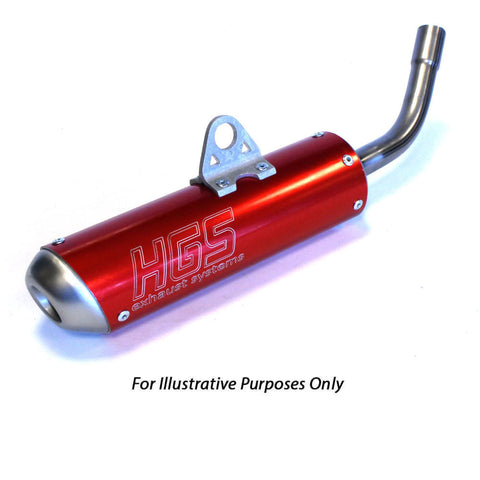 HGS KTM Red 2 Stroke Round Silencer 125 SX 2019-2022