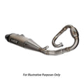 HGS Fantic Complete Stainless Steel Carbon Exhaust System XEF 250 2021-2024