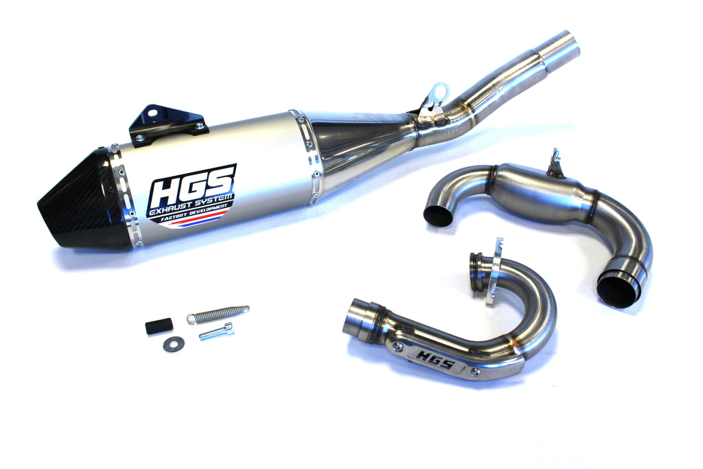 HGS complete exhaust system (T4) Yamaha YZ250F 2019 - 2023 with aluminium silencer