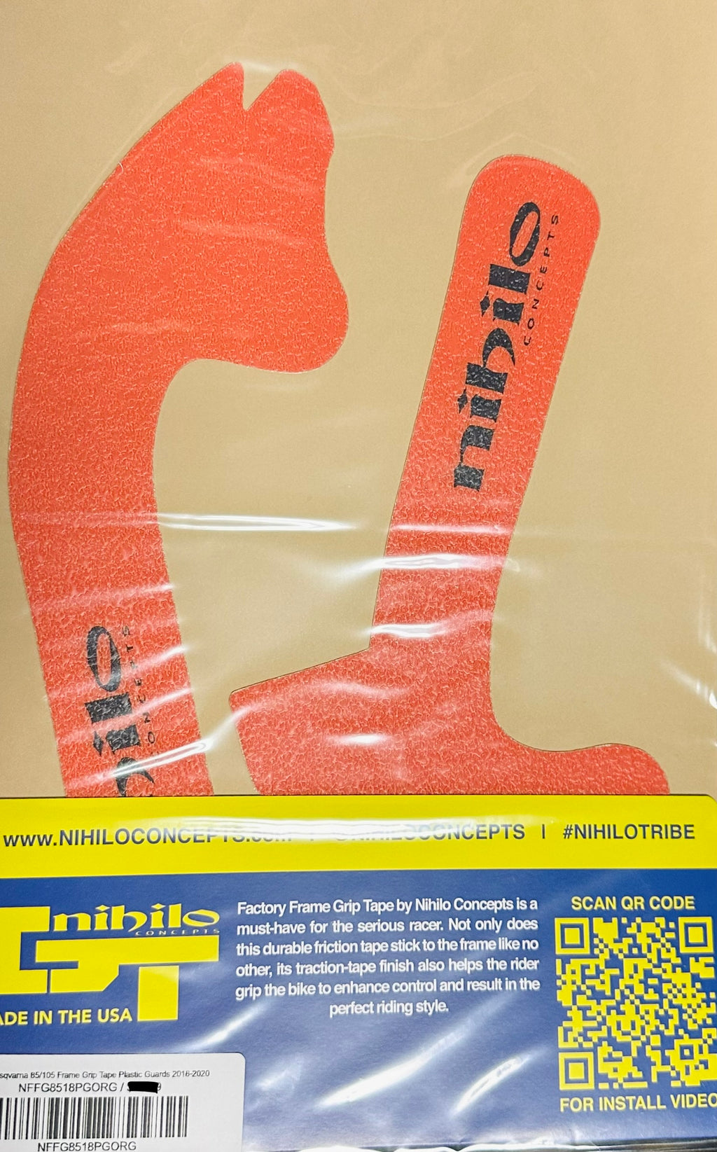 KTM/HUSQVARNA 85/105 FRAME GRIP TAPE PLASTIC GUARDS 2018-2020 Nihilo