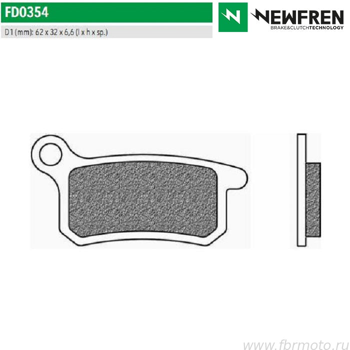 KTM 65SX /TC/ MC 10-23 / Husqvarna TC65 17-23/ GasGas MC65 21-23 NEWFREN rear brake pad  FD0354SD