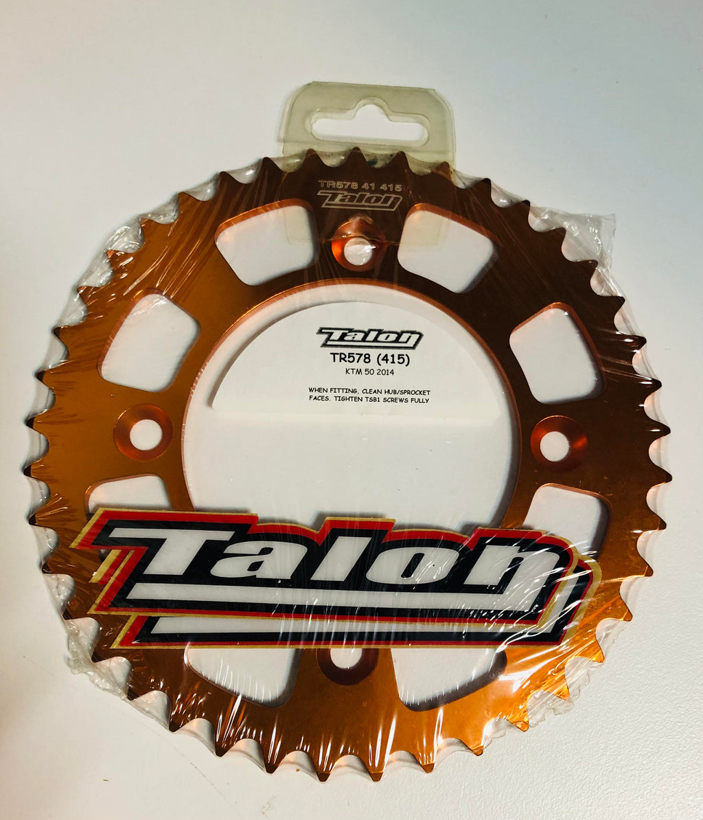 KTM 50SX / TC50 / MC50 14-23 Talon Rear Sprocket Orange 415 Pitch KTM/ Husqvarna/ GasGas 2014-2023TR578RL-O