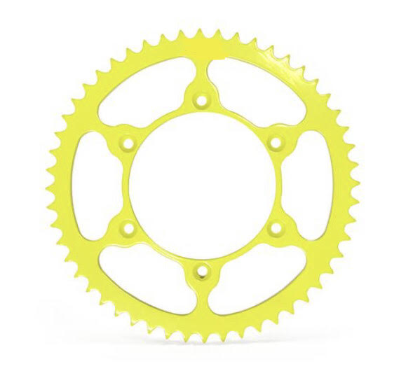 RMZ250/450 RM125/250 SUZUKI RHK SUPER LITE STEEL REAR SPROCKET (YELLOW)